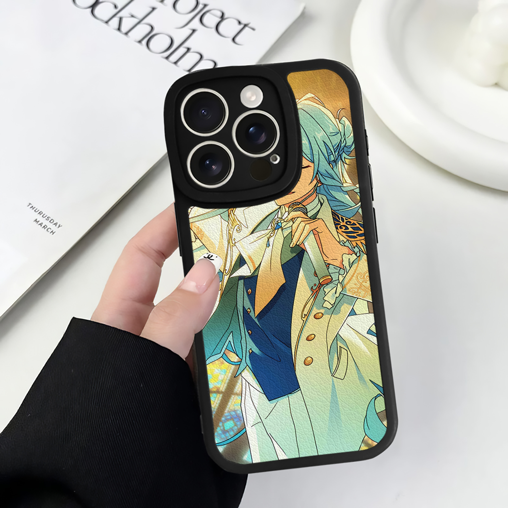 （画像用） あんさんぶるスターズ! Ensemble Stars 【iPhone 16シリーズ対応】シリコンスマホケース（レザー調） 材質：シリコン